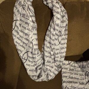 ICON White and Black Inspirational Scarf